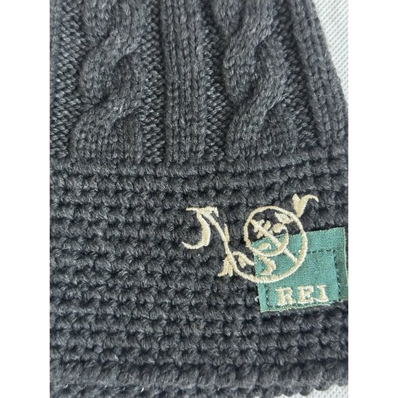 REI Beanie Hat Unisex Grey Cable Knit Winter Hat Warm Stretchy Beanie NWT - Picture 3 of 4